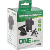 Inline Smartphone Windshield Soporte Coche Con Ventosa Para Rejilla De Ventilación, One Click Easy Ii, Universal