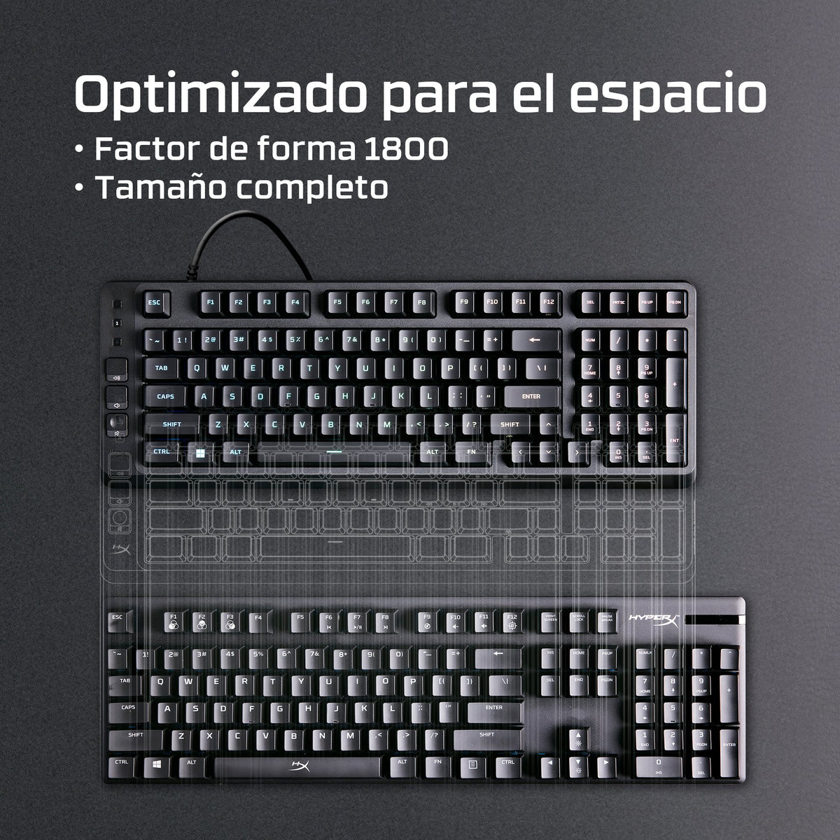 EAN 0198990307879 - HyperX Eve 1800 teclado Juego USB Negro imagen 7