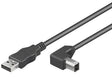 EAN 5704327927488 - Microconnect USBAB3ANGLED cable USB USB 2.0 3 m USB A USB B Negro imagen 1
