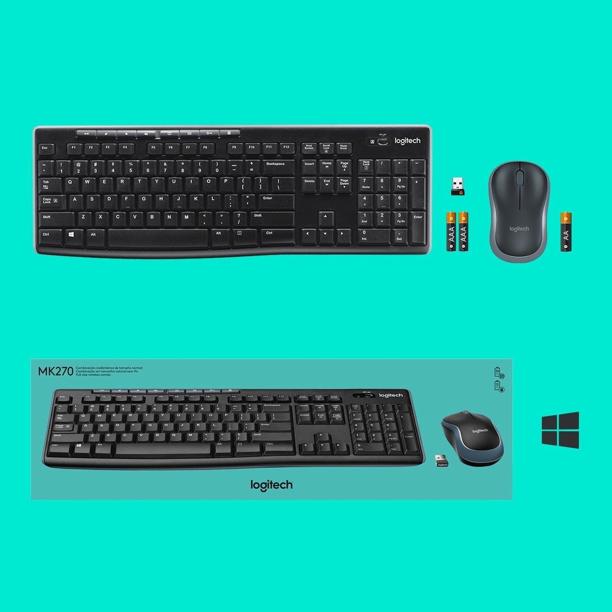 EAN 5099206039148 - Logitech 920-004508 teclado Ratón incluido Hogar RF inalámbrico QWERTY Internacional de EE.UU. Negro, Pla imagen 9