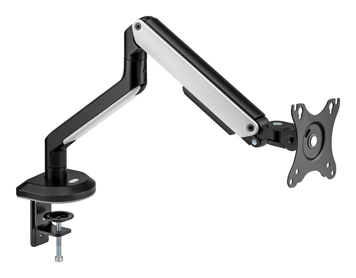 Aisens Soporte De Mesa Rgb Gaming Contrapeso Giratorio E Inclinable Para Monitor/Tv 9kg (3 Pivotes, 1 Brazo) De 17-32, Negro-Blanco