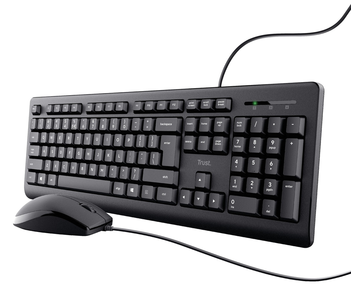 Trust Tkm-250 - Tastatur-Und-Raton-Set - De - Schwarz
