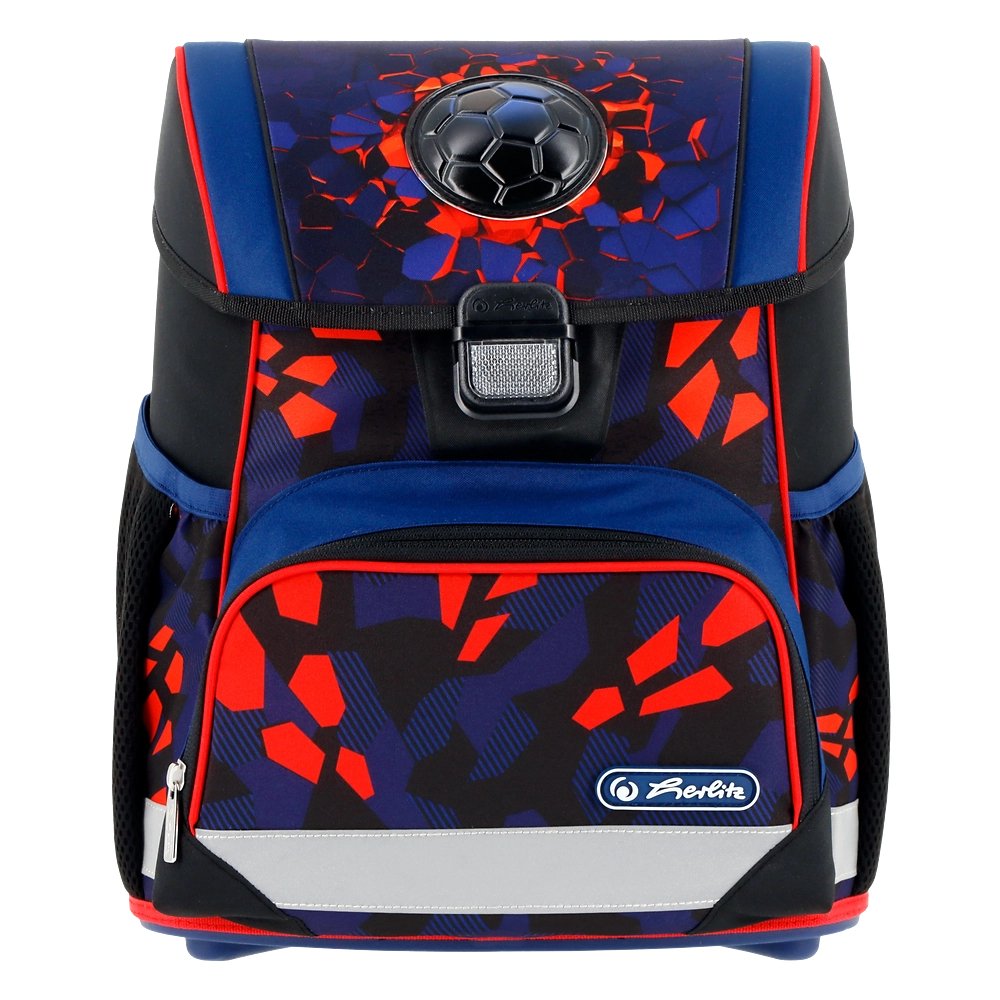 Herlitz Juego De Mochilas Escolares De 4 Piezas, Color Azul Y Rojo,