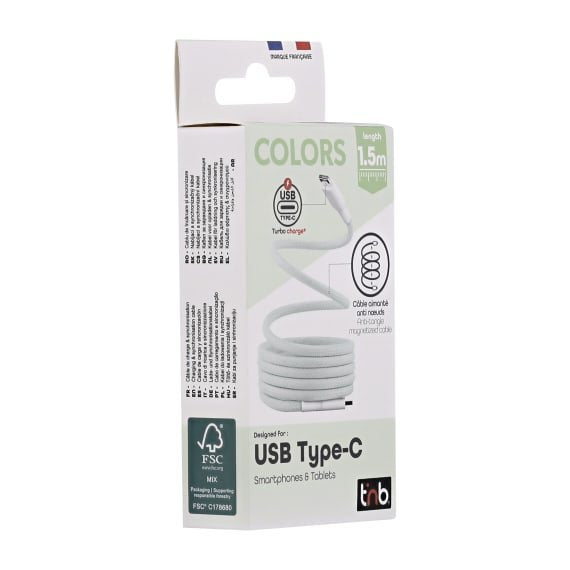 Tnb Cable De Funda Magnetica Usb-C A Usb-C - 1.5m - Green