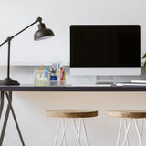 Relaxdays Escritorio-Organizer 6 Compartimentos, Metal Blanco