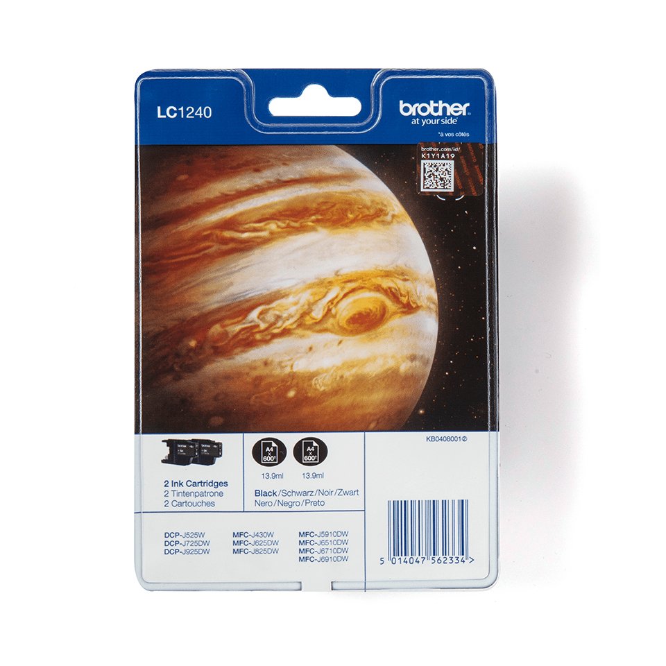 Brojoher Tinta Lc1240bkbp2 / Lc-1240bkbp2 Paquete Doble Negro