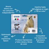 Epson 26 Cartucho Tinta Photo Negro Capacidad Standard 4.7ml 200 Photos 1-Pack Rf-Am Blister