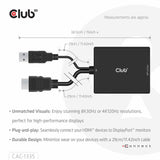 EAN 8719214472498 - CLUB3D CAC-1335 adaptador de cable de vídeo 1 m HDMI + USB DisplayPort imagen 22