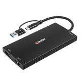 EAN 4002888434300 - Lindy 43430 adaptador de cable de vídeo 0,11 m USB Tipo C 2 x HDMI Negro imagen 4