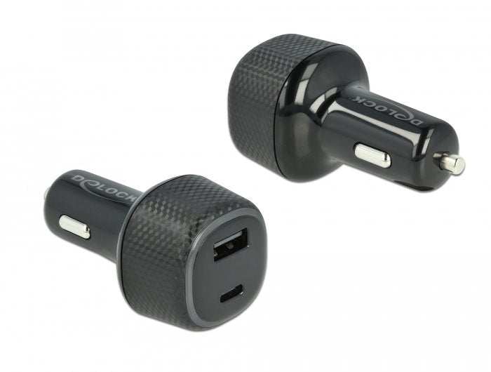 Delock Cargador Coche Usb Tipo-C Pd 3.0 + Usb Typ-A Mit 63 W