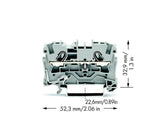 Wago 2004-1201 2-Leiter-Durchgangsklemme ,4mm,Fr Anwendungen Ex E Ii Geeignet