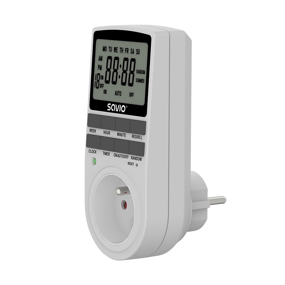 EAN 5901986048213 - Savio AE-03 contador eléctrico Blanco Programador eléctrico diario/semanal imagen 3