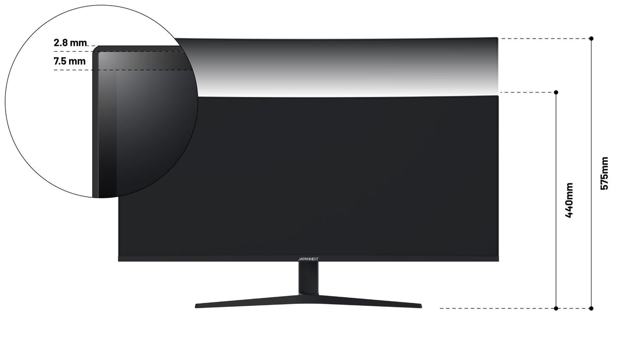 EAN 4589511171592 - JAPANNEXT JN-IPS375UWQHD+75F-C65W-HS pantalla para PC 95,2 cm (37.5") 3840 x 1600 Pixeles UltraWide Quad  imagen 3