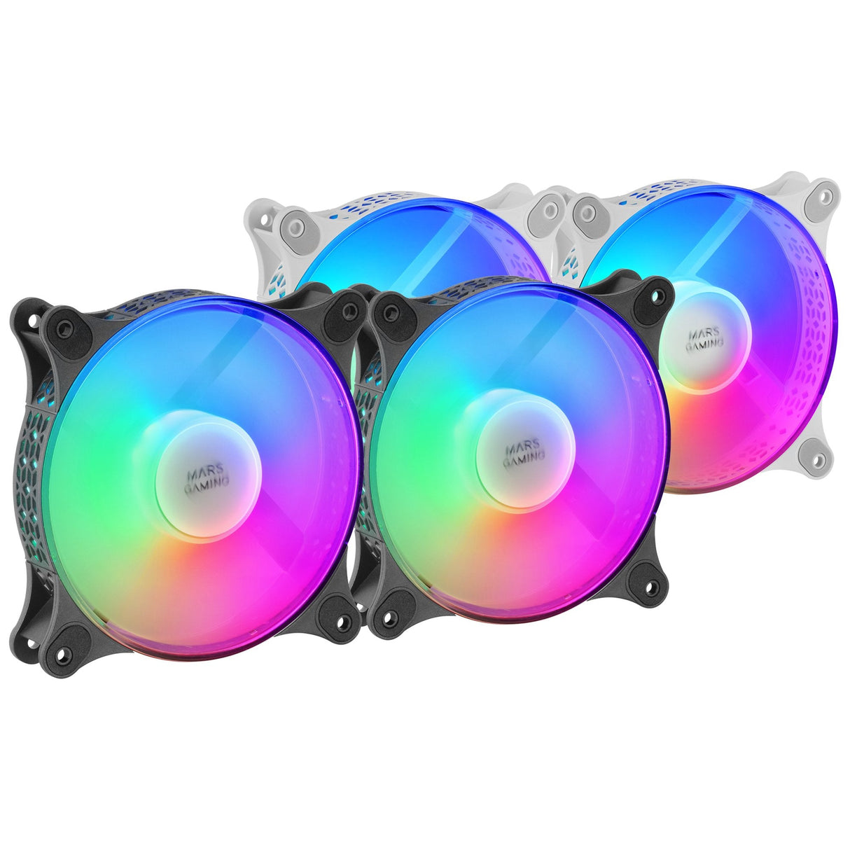 Pack 2 Ventiladores Mars Gaming Mfduo 12cm Frgb
