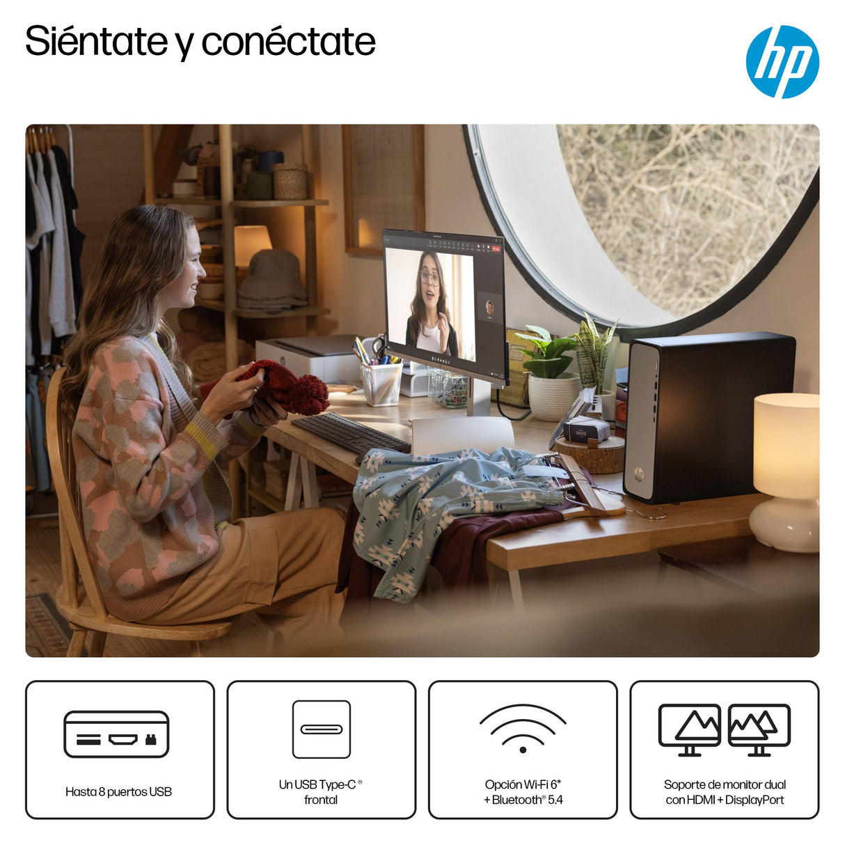 EAN 0821844684061 - HP OmniDesk Slim Desktop S03-0031ns PC Intel® Core™ i3 i3-14100 8 GB DDR5-SDRAM 512 GB SSD Windows 11 Hom imagen 6