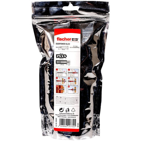 EAN 4048962247305 - Fischer 536382 tornillo de anclaje y taco 240 pieza(s) Enchufe de pared 30 mm imagen 3