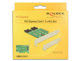 Delock 89518 Tarjeta Pci Express > 3 X Ranura M.2 - Factor De Forma De Perfil Bajo