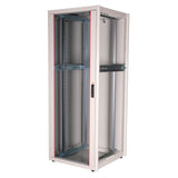 Roline 19-Zoll Netzwerkschrank Basic 42 He, 800x800 Bxt Glastr Grau