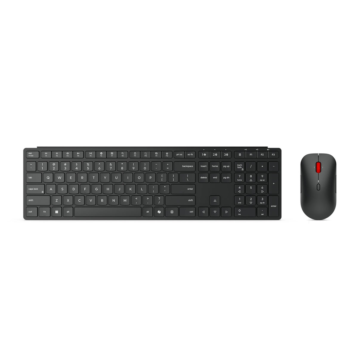 EAN 0195892125273 - Lenovo 4X31S04848 teclado Ratón incluido Oficina RF Wireless + Bluetooth Belga Negro imagen 1