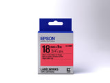 Epson Lk-5rbp Cartucho D Étiquettes Color Pastel Negro/Rojo 18mm/9m
