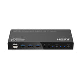 4k@60hz Hdmi Kvm Switch, 2x1  4:4:4, Usb 3.0