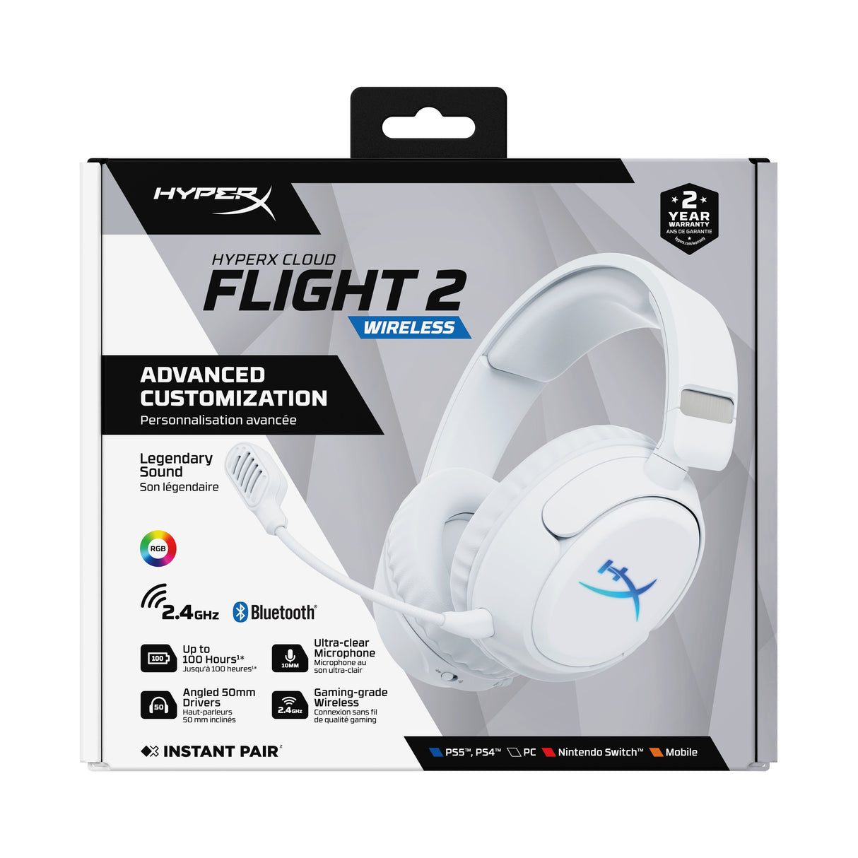 EAN 0198990148328 - HyperX Cloud Flight 2 Inalámbrico Diadema Juego Bluetooth Blanco imagen 15