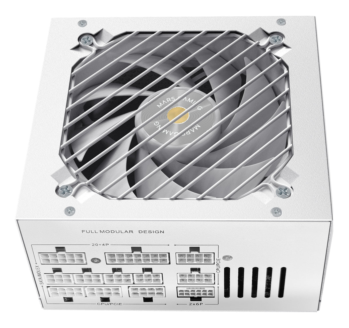 Fuente De Alimentacion Mars Gaming 850w Modular Atx 3.1 80+ Gold 140mm Silent Blanco