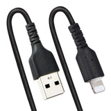 Usb To Lightning Cable - 1m    Cabl (3.3ft) Coiled Cable Black