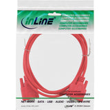 Cable De Módem Nulo Inline Db9 Pin Hembra A Hembra Moldeado Rojo 3m
