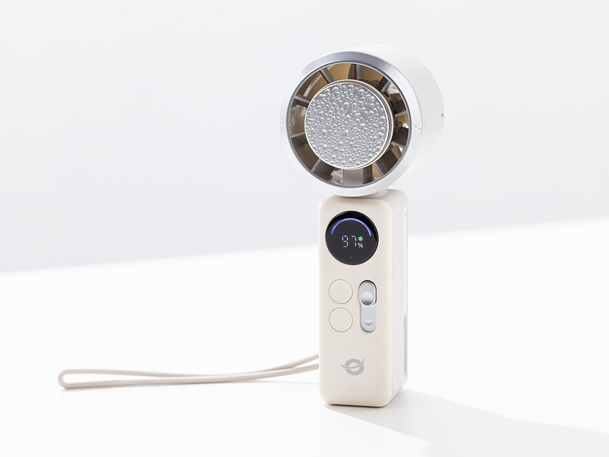 Ventilador Mini Portátil Conceptronic Aeriva03c Turbo Placa Enfriamiento Pantalla Digital Blanco Cre