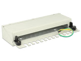 Keystone Desktop Patchpanel 12 Port Grau