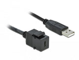 Delock Keystone Modul Usb 2.0 C Buchse > Usb 2.0 A Stecker Mit Cable