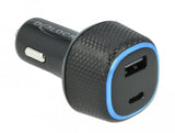Delock Cargador Coche Usb Tipo-C Pd 3.0 + Usb Typ-A Mit 63 W
