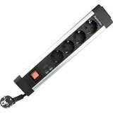 Rev Power Strip 4-Fold + Ks Usb Supraline Switch Black
