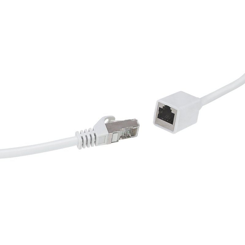 Latiguillo Cat 6a, S/Ftp,  5.00 M, Blanco, Macho-Hembra Cu Lszh