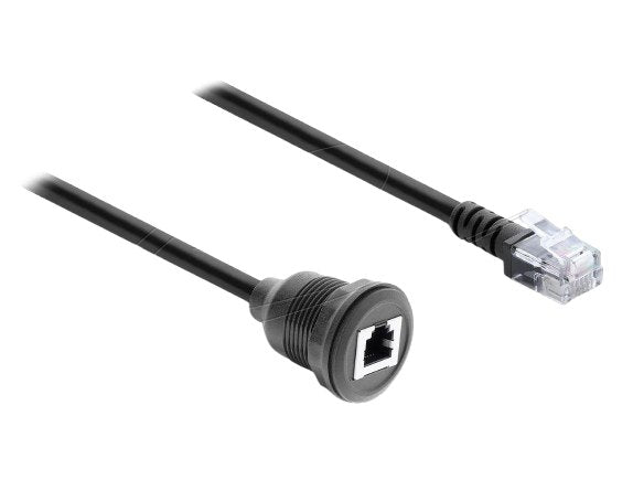 Delock Cable Rj12 Stecker Zu Rj12 Buchse Zum Einbau 50 Cm Schwarz
