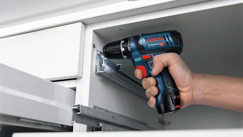 Taladro Atornillador Inalámbrico Bosch Gsr 12v-15 Professional Solo, 12 Voltios (Azul/Negro, Sin Batería Ni Cargador) 0601868101