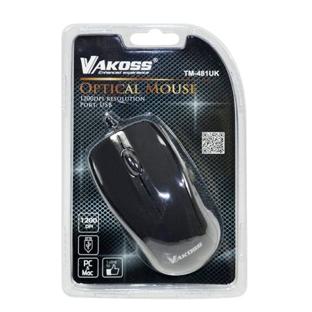 Ratón Vakoss Tm-481uk Usb Tipo A Óptico 1200 Dpi
