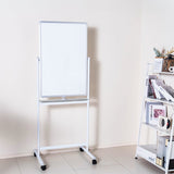 Dry Erase Whiteboard, Mobile, Double-Sided, Metal, 60x90cm
