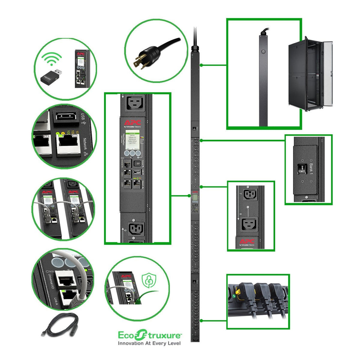Apc Rack Pdu 9000 Switched Apdu9941 - Unidad De Distribución Eléctrica (Rack - Montable)