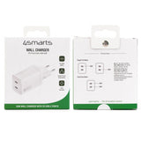 Cargador 4smarts Pdplug Dual 45w Gan 2c Blanco