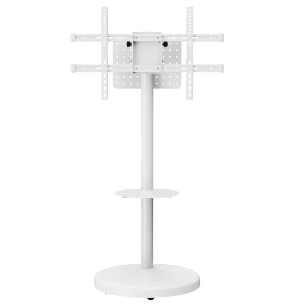 Techly Floor Stand With Trolley Shelf Lcd Led Plasma Tv 37inch-86" White
