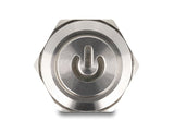 Drucktaster Zum Einbau 12 Mm 4 X Lötanschluss Led Rot Powersymbol