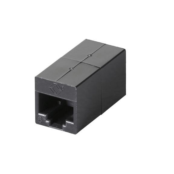 Cat 6 Black Straight Through Coupler Fm609, Cat6, Black, Fm609