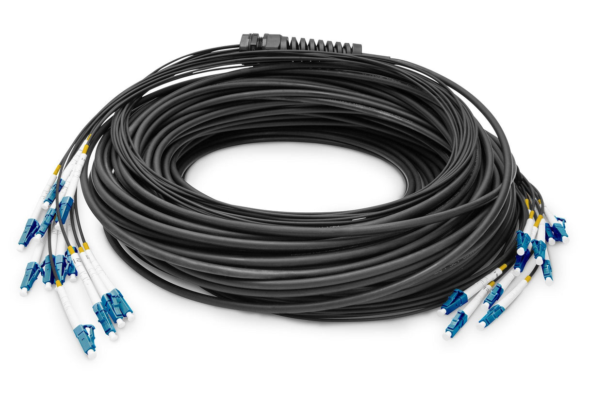 Cable Breakout Universal De Fibra Óptica Digitus, Dúplex, Conector Lc/Upc, Monomodo Os2 Negro, 30 Metros, Premontado Dk-2a33cu030bk-Bbb