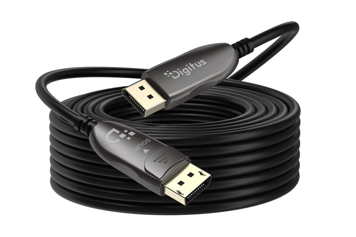 Digitus Displayport Aoc Hybrid Cable De Fibra Óptica, Uhd 8k,30m