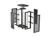 Lanberg Rack Cabinet 19" Free-Standing 24u 600x800 Flat Pack With Mesh Door Lcd Negro V2