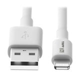 Tripp Lite M100-003-Wh Cable De Sincronización Y Carga Usb-A A Lightning, Certificado Mfi - Blanco, M/M, Usb 2.0, 0.91 M [3 Pies]