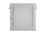 Lanberg Wall Mount Cabinet 19" 12u 600x450 Mesh Doora Grey Flat Pack
