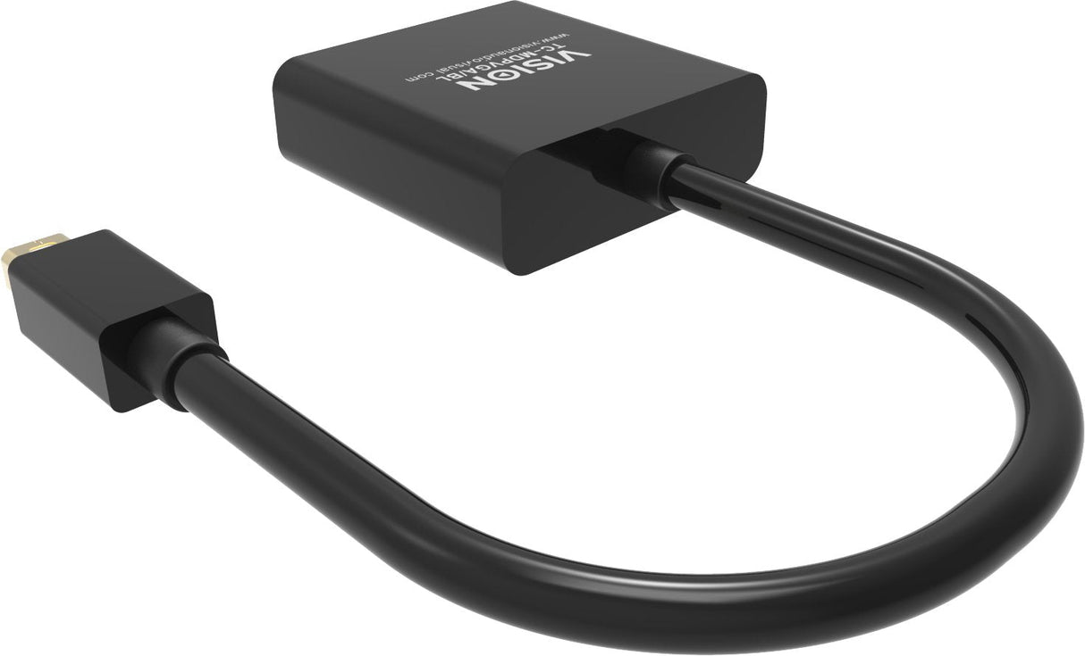 Vision Tc-Mdpvga/Bl Adaptador De Cable De Vídeo Mini Displayport Vga [D-Sub] Negro